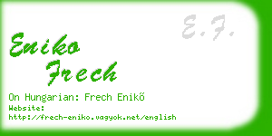 eniko frech business card