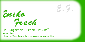 eniko frech business card